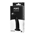 Анальный фаллоимитатор POPO Pleasure by TOYFA Serpens с изгибом M, силикон, черный, 16,5 см