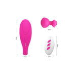 Вибратор для пар A-TOYS Dolphy, силикон, розовый, 9,6 см