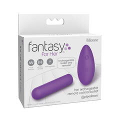 Мощная вибропуля с пультом ДУ Fantasy For Her Her Rechargeable Remote Control Bullet